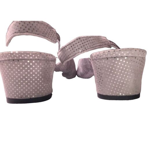 Salamander Grey and Silver suede sling back mules in size 6.5 - Picture 9 of 11